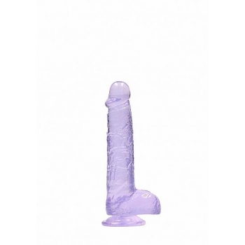 Real Cock 6in Realistic Dildo with Balls Purple