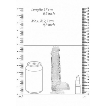 6-inch Crystal Clear Realcock Dildo with Balls