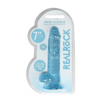 Realrock 7in Realistic Dildo W/ Balls Blue