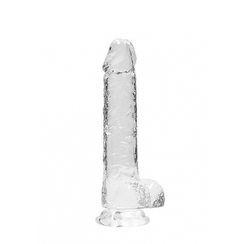 Realcock Crystal Clear Dildo W/ Balls 8in