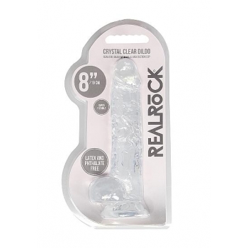 Realcock Crystal Clear Dildo W/ Balls 8in