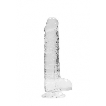 Realcock Crystal Clear Dildo W/ Balls 8in