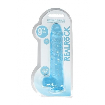 Realrock 9in Realistic Dildo W/ Balls Blue