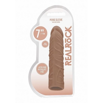 Realrock Penis Sleeve - 7in Tan