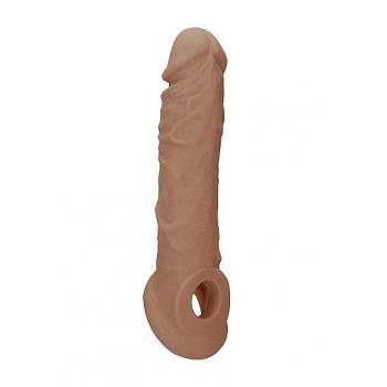 Realrock Penis Sleeve 8 Inches Tan