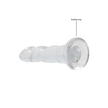 Realrock Non Realistic Dildo with Suction Cup 7in Transparent