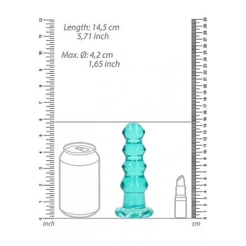 Realrock Curvy Dildo Or Butt Plug Turquoise