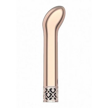 Elegant Royal Gems Jewel Rose Gold Bullet Vibrator - Rechargeable