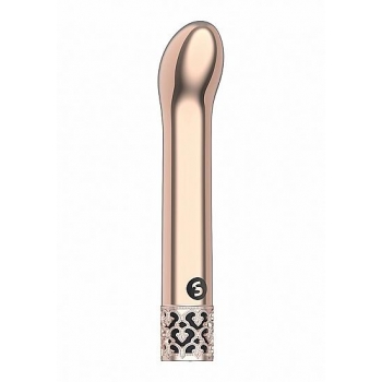 Elegant Royal Gems Jewel Rose Gold Bullet Vibrator - Rechargeable