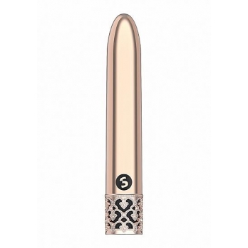 Royal Gems Shiny Rose Bullet Vibrator - Rechargeable Elegance