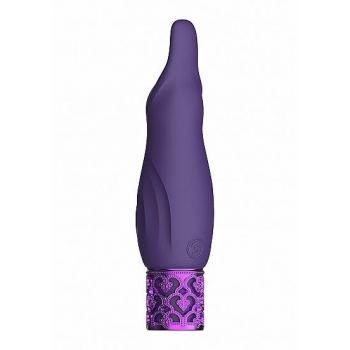 Royal Gems Sparkle Purple Rechargeable Silicone Bullet