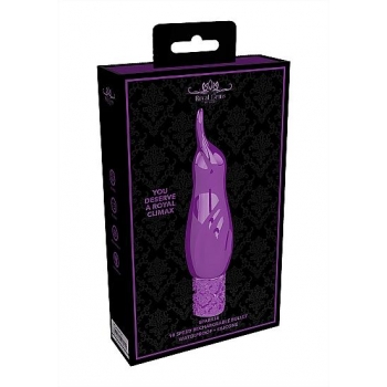 Royal Gems Sparkle Purple Rechargeable Silicone Bullet