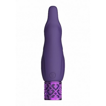 Royal Gems Sparkle Purple Rechargeable Silicone Bullet