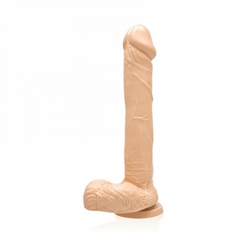 Cock Balls 9 Inches Suction Cup Dildo Beige