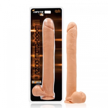 Si Novelties 16 Inches Extreme Dong with Suction Cup - Beige