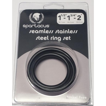 Black Stainless Steel C-ring Set