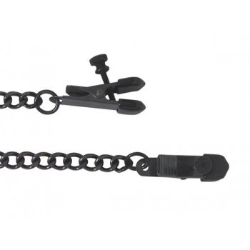 Blackline Adjustable Broad Tip Nipple Clamps