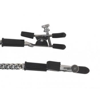 Adjustable Alligator Tip Clamp with Jewel Chain