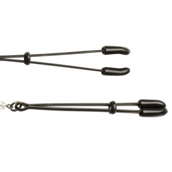 Black Beaded Nipple Clamps With Tweezer Tip