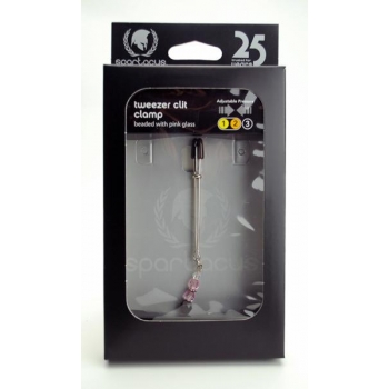 Tweezer Clit Clamp with Pink Beads