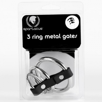 3 Ring Metal Gates - Adjustable Cock Rings