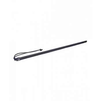 24-Inch Leather Wrapped Cane - Black