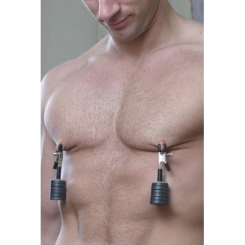 Adjustable Alligator Tipped Nipple Clamp with Weights