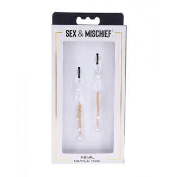 Sex & Mischief Pearl Nipple Ties