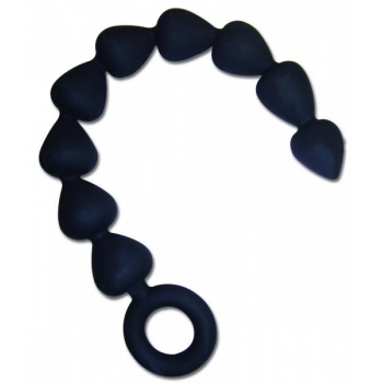 Sex & Mischief Silicone Anal Beads Black