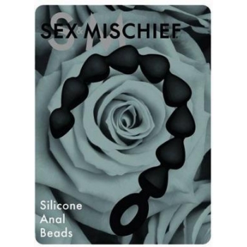 Sex & Mischief Silicone Anal Beads Black