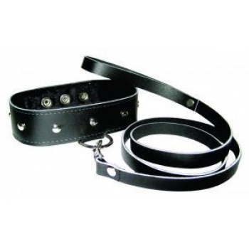 Leather Leash & Collar Set - Classic Design