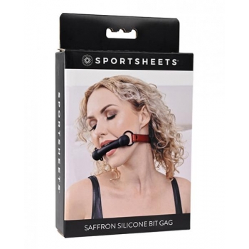 Saffron Silicone Bit Gag for Enhanced Restraint