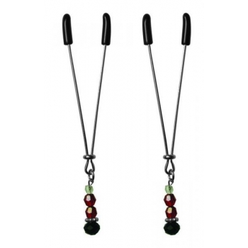 Ruby Black Adjustable Nipple Clips