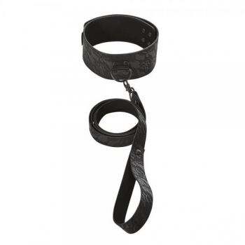 Sincerely Locking Lace Collar & Leash - Black