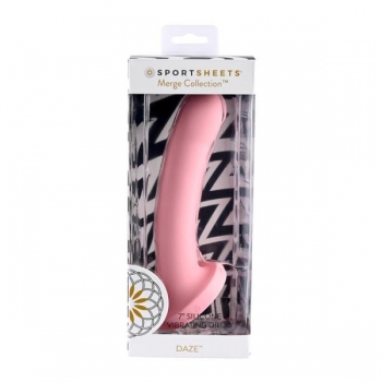 Daze 7-Inch Vibrating Silicone Dildo in Pink