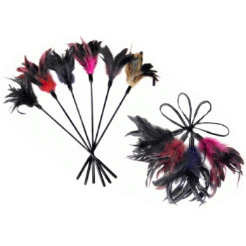 Black Starburst Feather Tickler