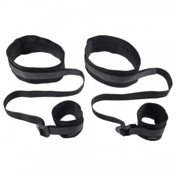 S&M Thigh & Wrist Cuffs - Black