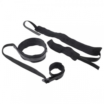 S&M Thigh & Wrist Cuffs - Black