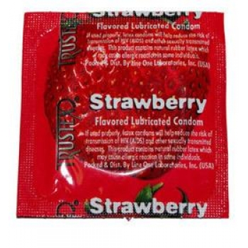 Strawberry Flavored Condom 3 Pack