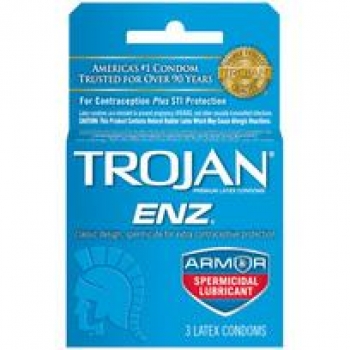 Trojan Condom Enz with Spermicidal Lubricant – 3 Pack