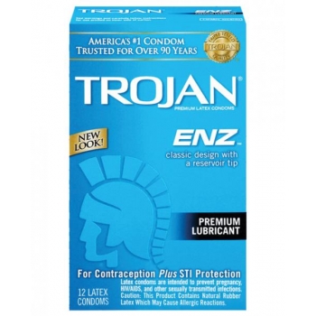 Trojan ENZ Lubricated Latex Condoms 12 Pack