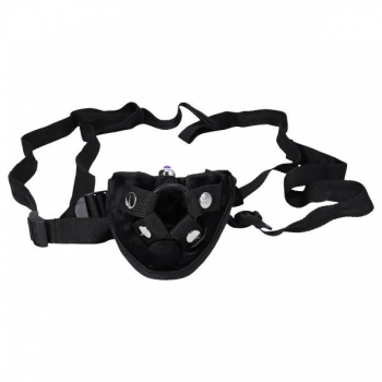 Velvet Vibrating Harness Onyx