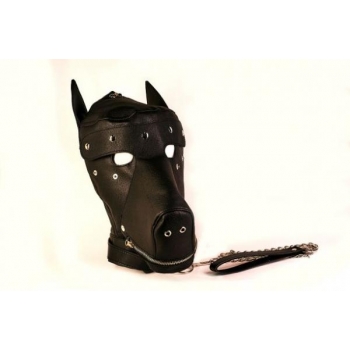 Basic Puppy Play Kit Black Mask Tail Mitts Carry Pack