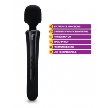 Viben Obsession Intense Wand Massager - Large Black