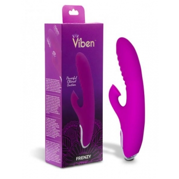 Viben Frenzy Rabbit Vibe W/ Clit Suction Berry