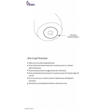 Viben Vivacious 10 Function Bullet - Violet