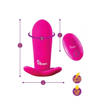 Viben Intrigue Panty Vibe W/ Pleasure Nubs Hot Pink