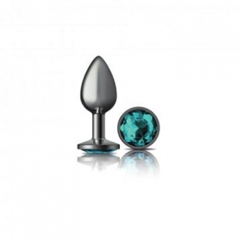 Cheeky Charms Round Teal Small Butt Plug