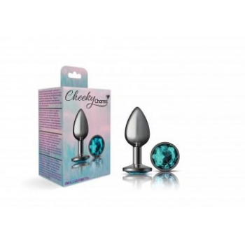 Cheeky Charms Round Teal Small Butt Plug