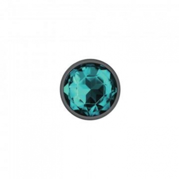 Cheeky Charms Round Teal Small Butt Plug